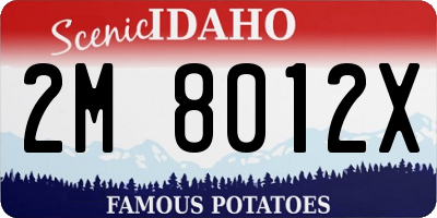ID license plate 2M8012X