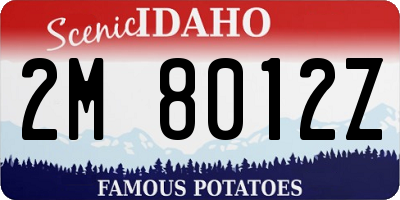 ID license plate 2M8012Z