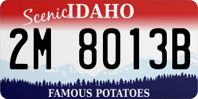 ID license plate 2M8013B