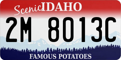 ID license plate 2M8013C