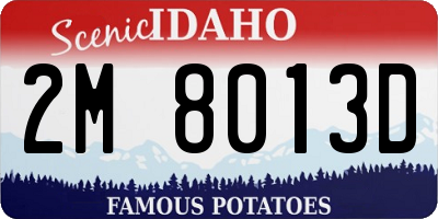ID license plate 2M8013D