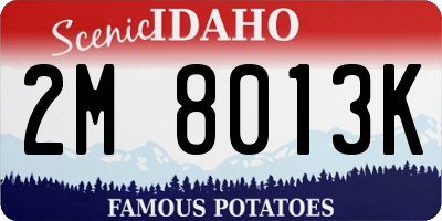 ID license plate 2M8013K