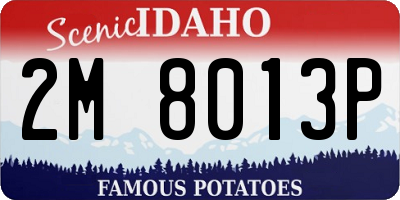 ID license plate 2M8013P