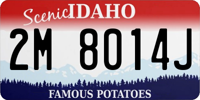 ID license plate 2M8014J