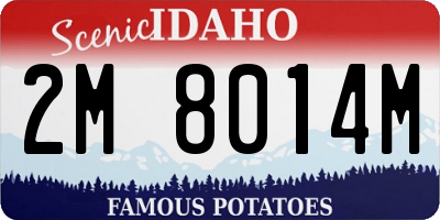 ID license plate 2M8014M