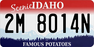 ID license plate 2M8014N