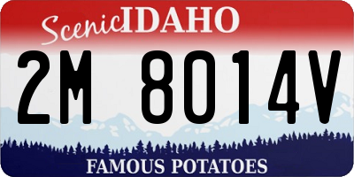 ID license plate 2M8014V
