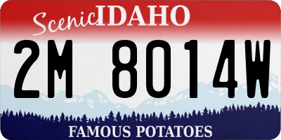 ID license plate 2M8014W