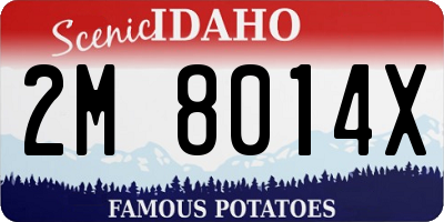 ID license plate 2M8014X