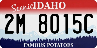 ID license plate 2M8015C