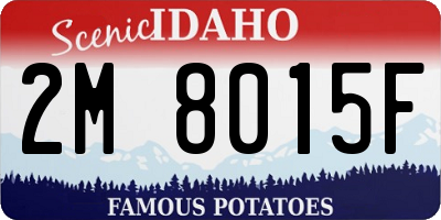 ID license plate 2M8015F