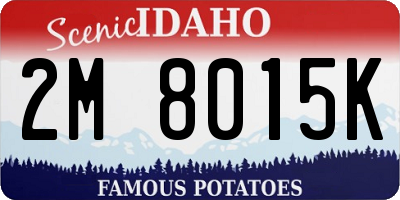 ID license plate 2M8015K