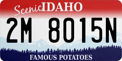ID license plate 2M8015N