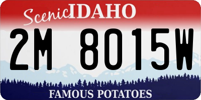 ID license plate 2M8015W