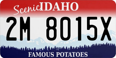 ID license plate 2M8015X