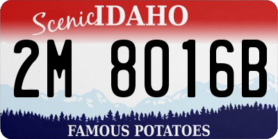 ID license plate 2M8016B