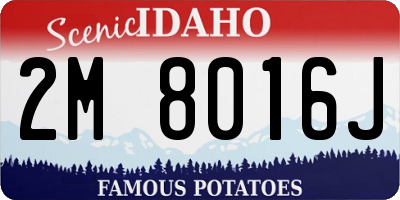 ID license plate 2M8016J