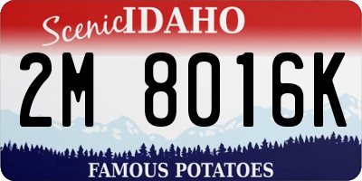 ID license plate 2M8016K