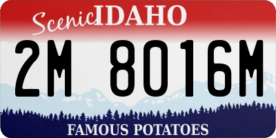 ID license plate 2M8016M