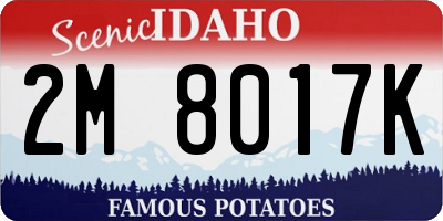 ID license plate 2M8017K