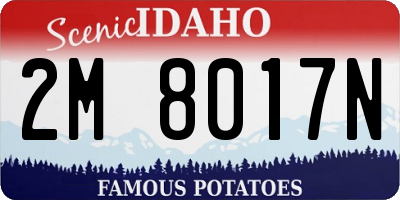 ID license plate 2M8017N