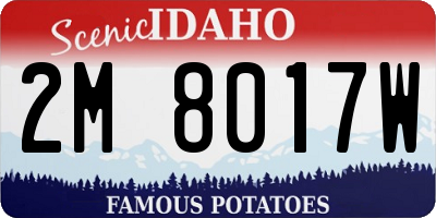 ID license plate 2M8017W