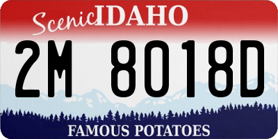 ID license plate 2M8018D
