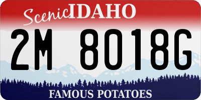 ID license plate 2M8018G