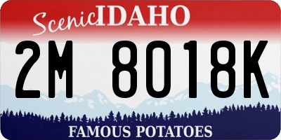 ID license plate 2M8018K