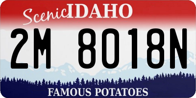 ID license plate 2M8018N