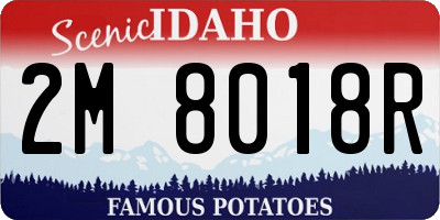 ID license plate 2M8018R