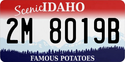 ID license plate 2M8019B