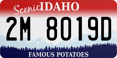 ID license plate 2M8019D