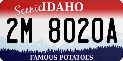 ID license plate 2M8020A