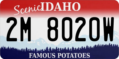 ID license plate 2M8020W