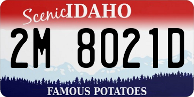 ID license plate 2M8021D