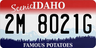 ID license plate 2M8021G