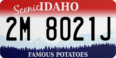 ID license plate 2M8021J