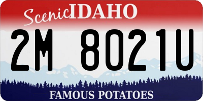 ID license plate 2M8021U