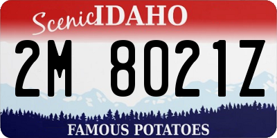 ID license plate 2M8021Z