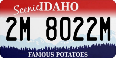 ID license plate 2M8022M