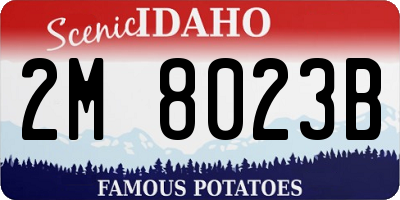 ID license plate 2M8023B