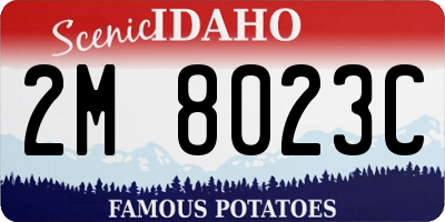 ID license plate 2M8023C