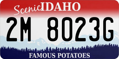 ID license plate 2M8023G
