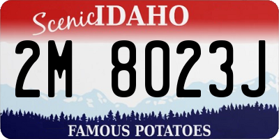 ID license plate 2M8023J