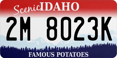 ID license plate 2M8023K