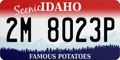 ID license plate 2M8023P