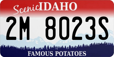 ID license plate 2M8023S