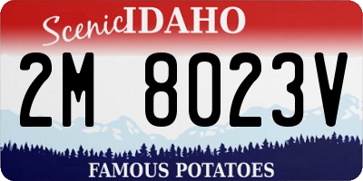 ID license plate 2M8023V