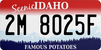 ID license plate 2M8025F